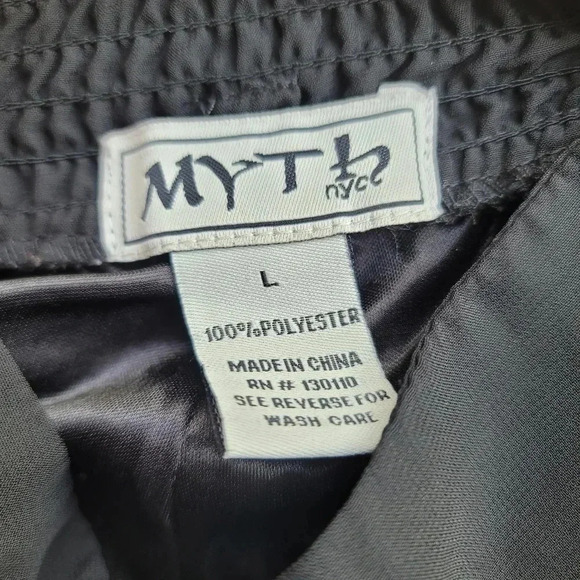 Myth Myth Sheer Lighweight Pullover Pants Womens Wide Leg Side Zip Sz L - Picture 3 of 7